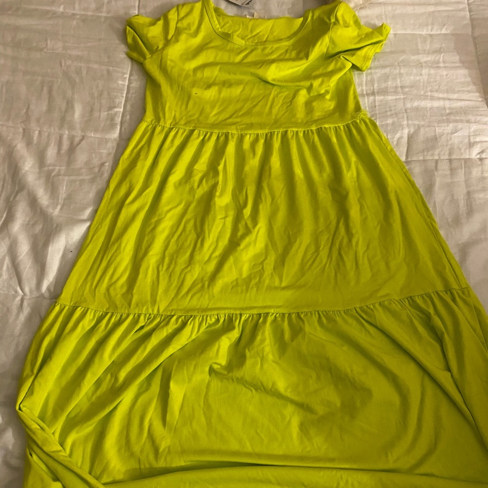 Lime green dress